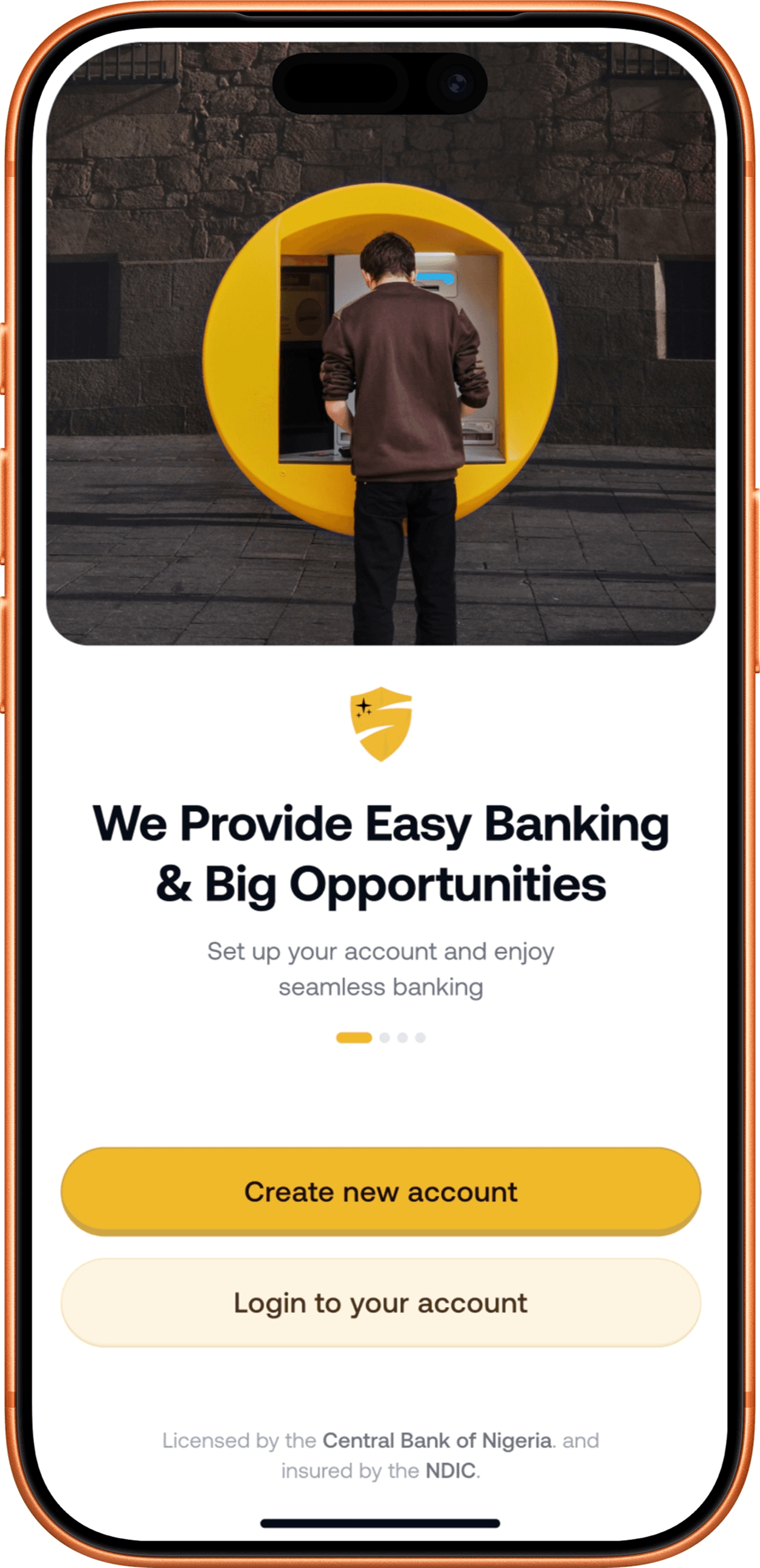 Banking app onboarding - slide 1