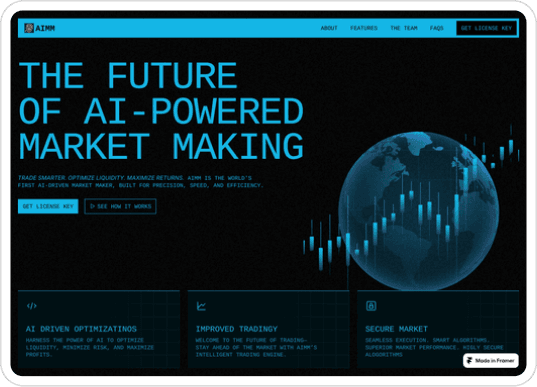 AI market making website