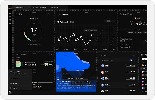 Crypto trading dashboard