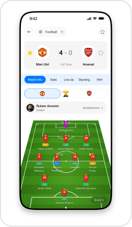 Football live-score app